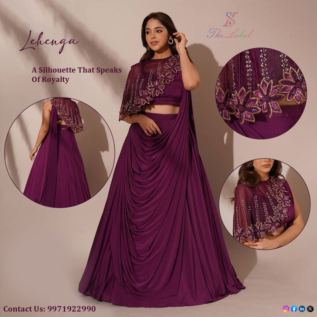 TheLabelWorld's tweet photo. A regal lehenga that flows with grace and speaks pure royalty. 
.
Call/WhatsApp to order now: 9971922990
.
#designerlehenga #bridalwear #ethnicwear #indianfashion #luxurylehenga #royallook #weddingoutfit #festivewear #coutureindia #traditionalwear #modernethnic #thelabel https://t.co/KMBvLYhT2X