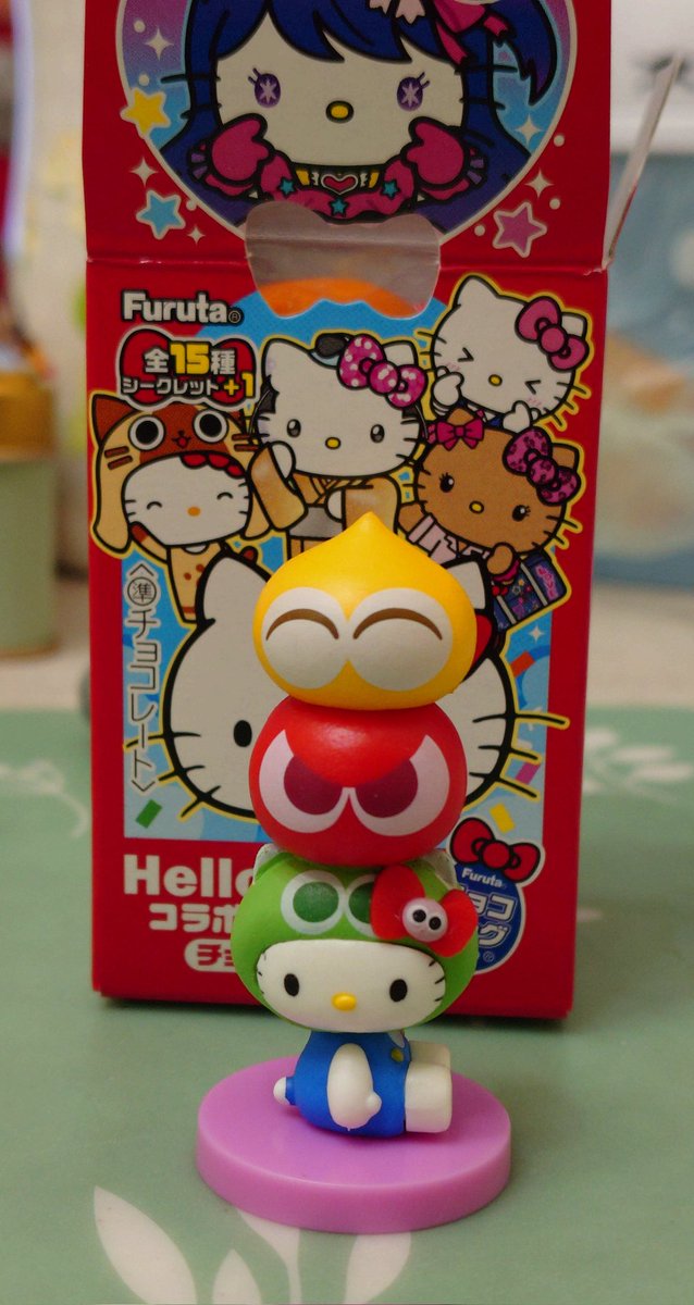 オーダー受付中　ティカップに入ったワンチャン達 また買った！ 今回はぷよぷよだったっ かわいー🥰🥰🥰 #チョコエッグ