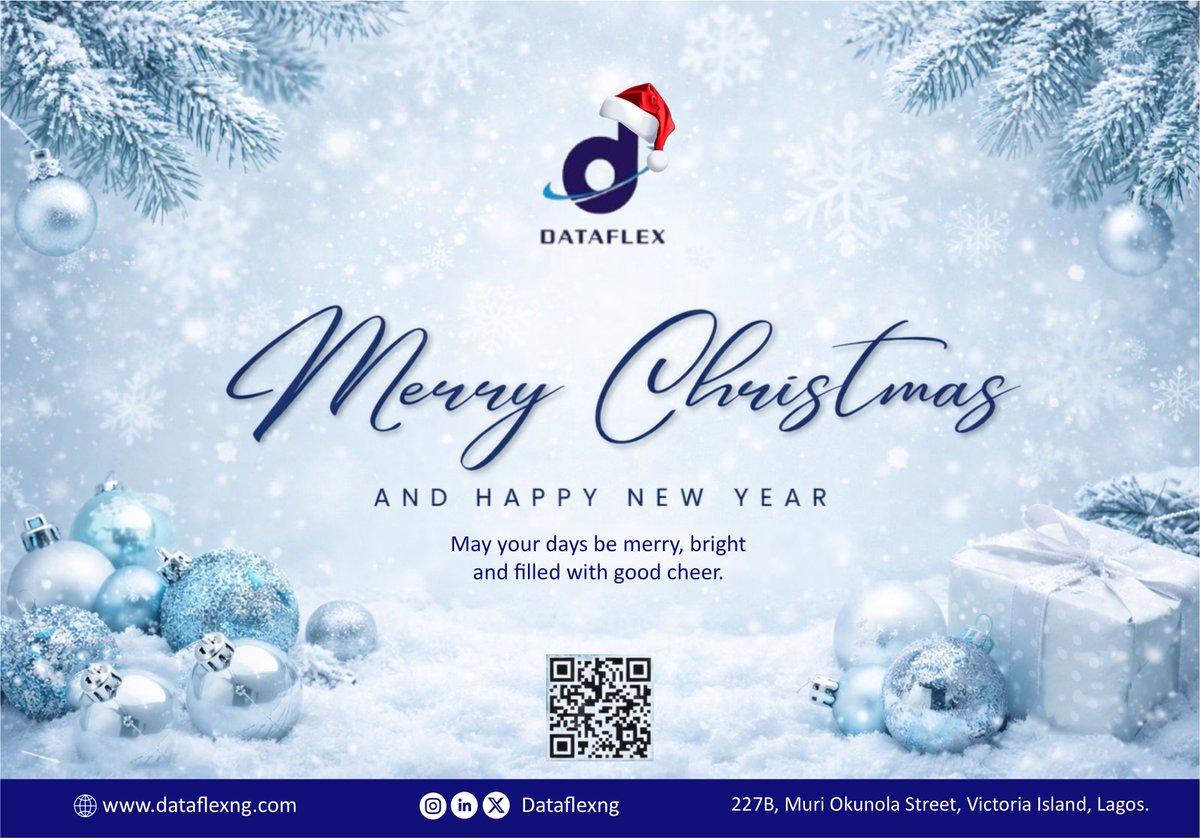 Dataflexng2's tweet photo. Christmas is a season of gratitude, kindness, and togetherness. It reminds us of the importance of supporting one another, celebrating shared successes, and looking ahead with hope and optimism.

Have a joyful Christmas celebration.

#Dataflexng
#Seasongreetings
#merrychristmas https://t.co/wkRMnoqAYf
