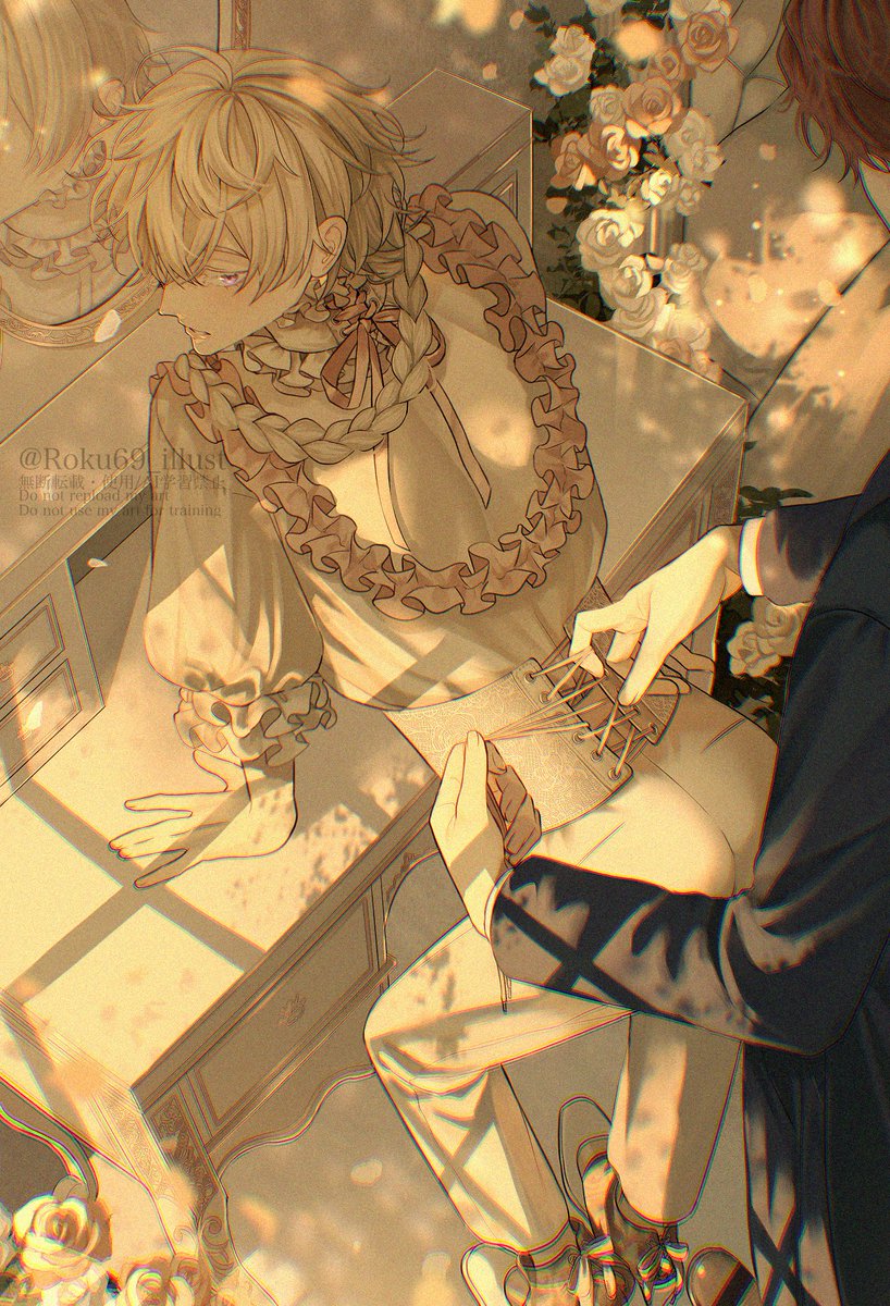 Roku69_illust's tweet image. 『corset』