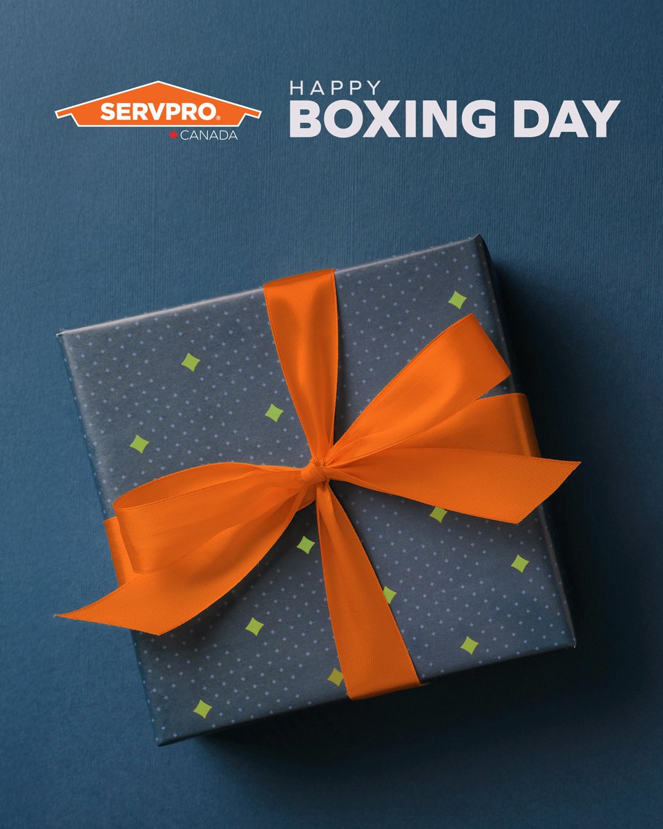 SERVPRO's tweet image. Happy Boxing Day! 🇨🇦

After the holiday rush, we hope you’re enjoying leftovers, relaxing, and spending time with loved ones.