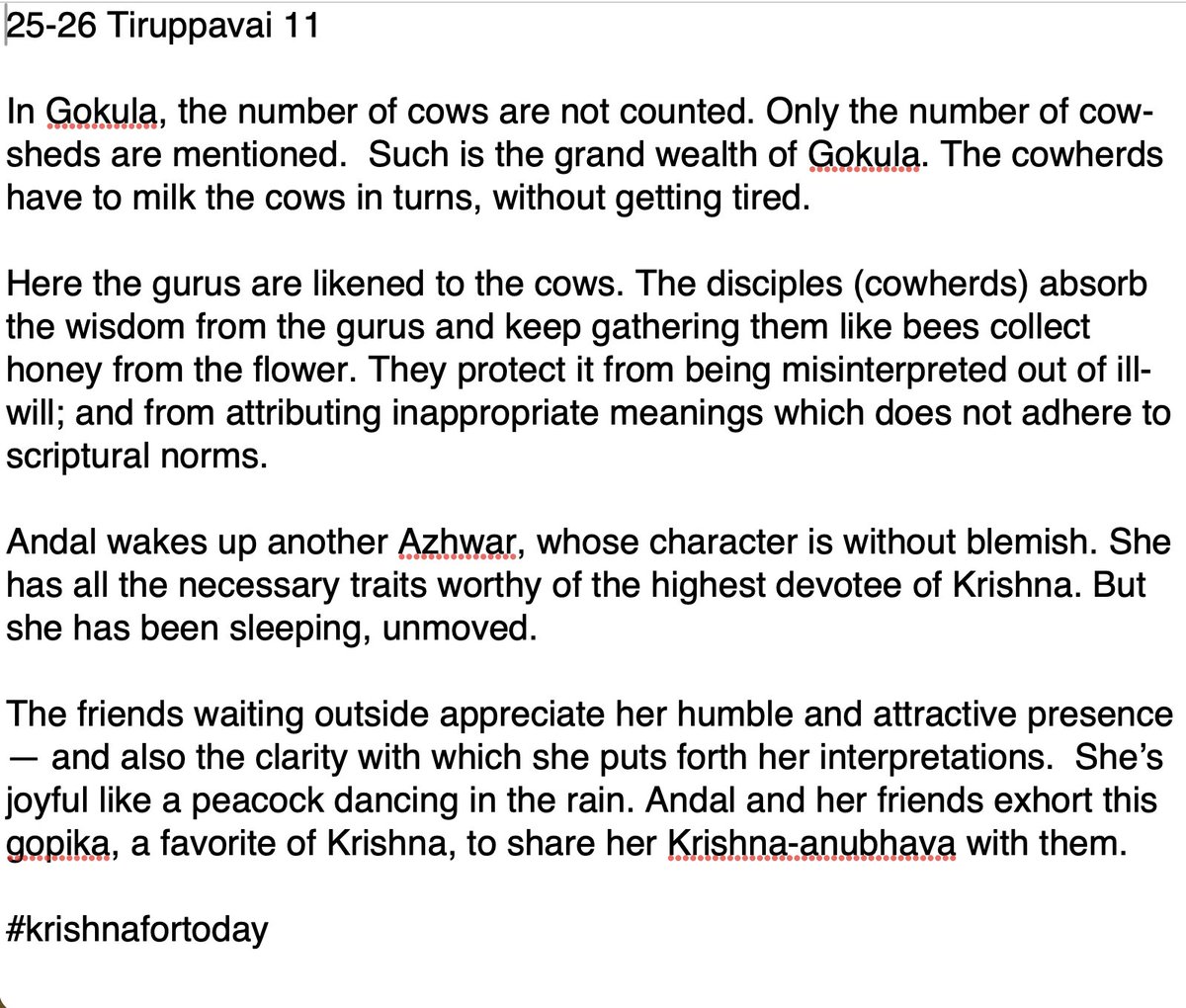25-26 Tiruppavai 11 - #Andal #Krishnafortoday
