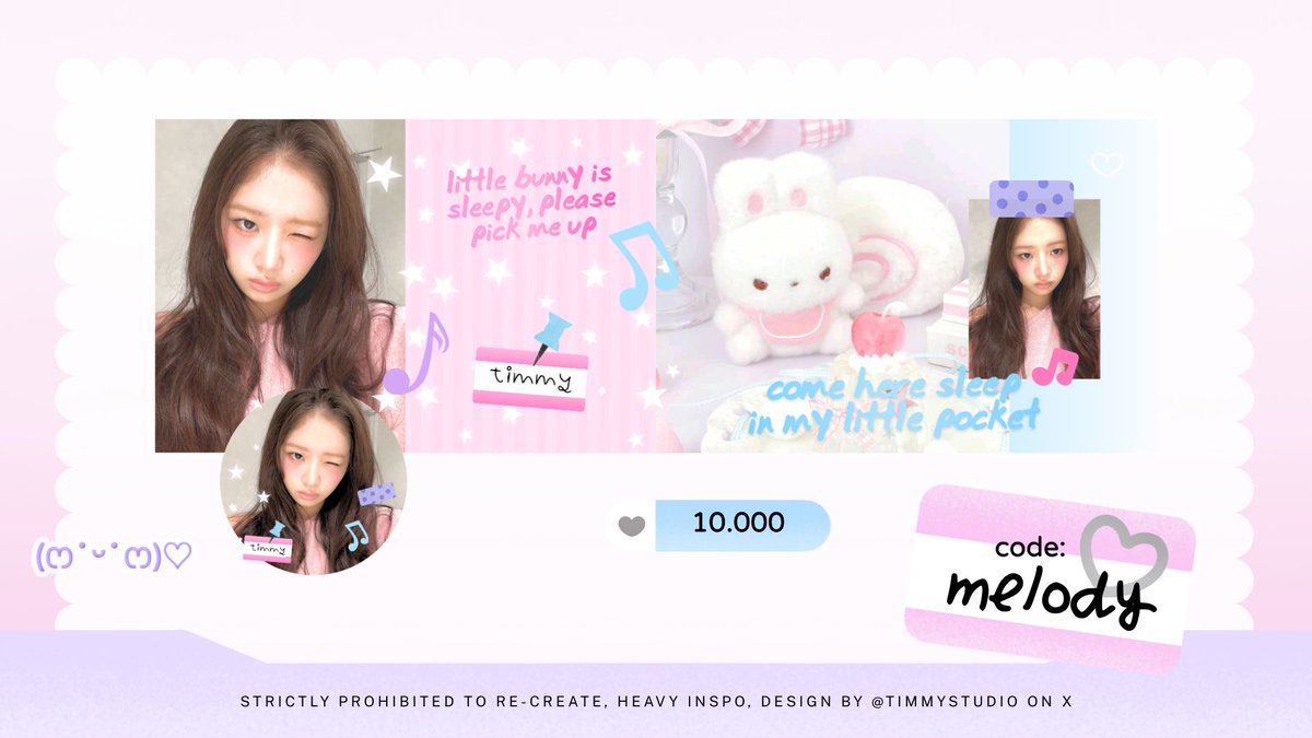 timmystudio's tweet image. (˶˃ ᵕ ˂˶) PROMO OPTIP.ᐟ.ᐟ 🎼💗 SERBA 10 RIBU
Limited only for 10 sweety bunnies 🐰

💬 isi form di kolom reply
💗 3-14 hari kerja 

#zonauang #zonaba #timmyoptip