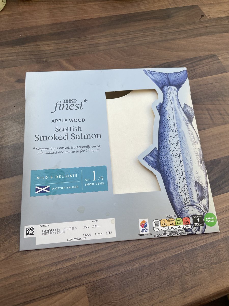 StephDurrant's tweet photo. @Tesco very disappointed to find this huge bone in Tesco Finest smoked salmon during Christmas Day breakfast https://t.co/lVFO1INX8q