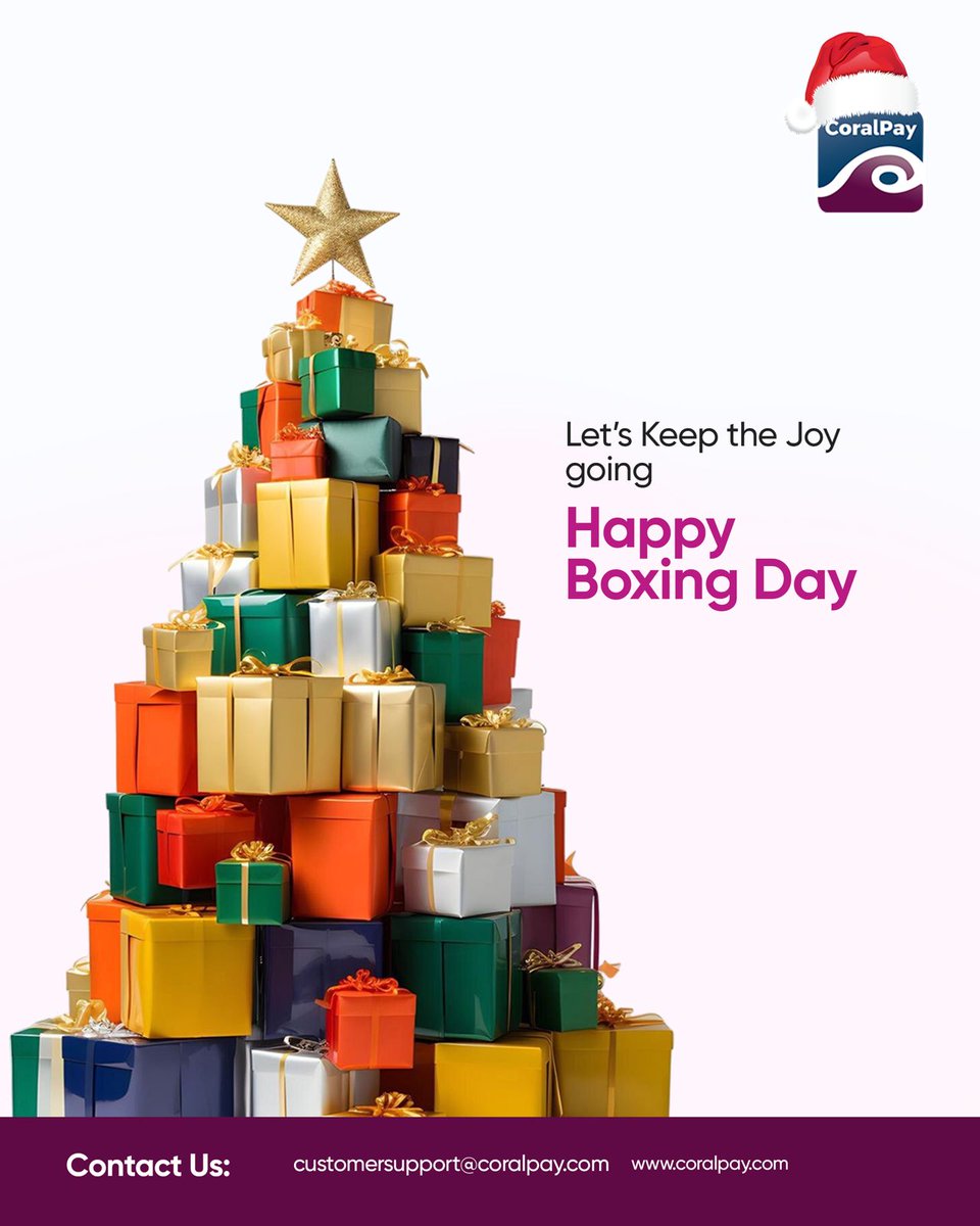 Happy Boxing Day from all of us at CoralPay!