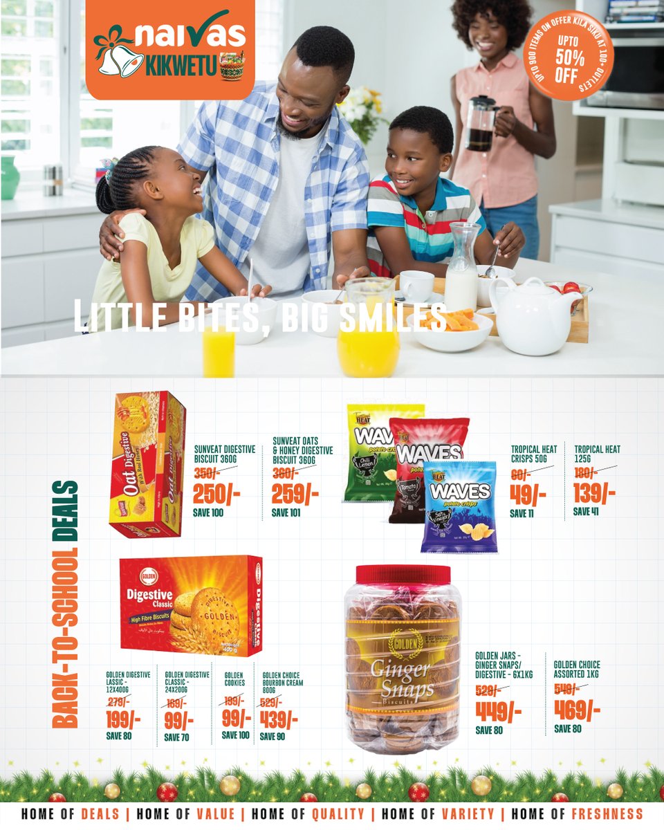 naivas_kenya's tweet image. Juu watoi wako holiday, get them something nice 😋
Wakikunywa chai ya jioni leo, acha wafurahie na some biscuits alafu pia usikose ku-ongeza crisps. 

Save more at your kilocol or make an order online: naivas.online 

#NaivasAt35 #NaivasKrisiKikwetu #35YearsOfDeals