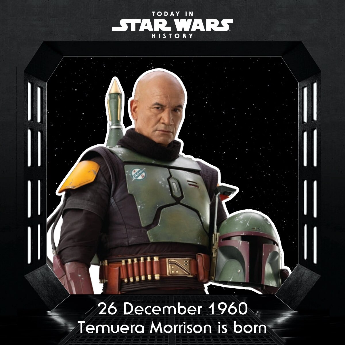 TodayinStarWars's tweet image. 26 December 1960 #TodayinStarWarsHistory "Jabba had many vassals. We've got a lot of ground to cover if we are to keep his empire intact.” #BobaFett #TemueraMorrison