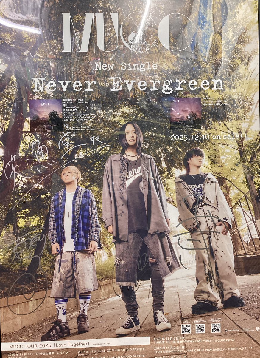 遅ればせながら、muccの皆様 サイン入りポスターありがとうご