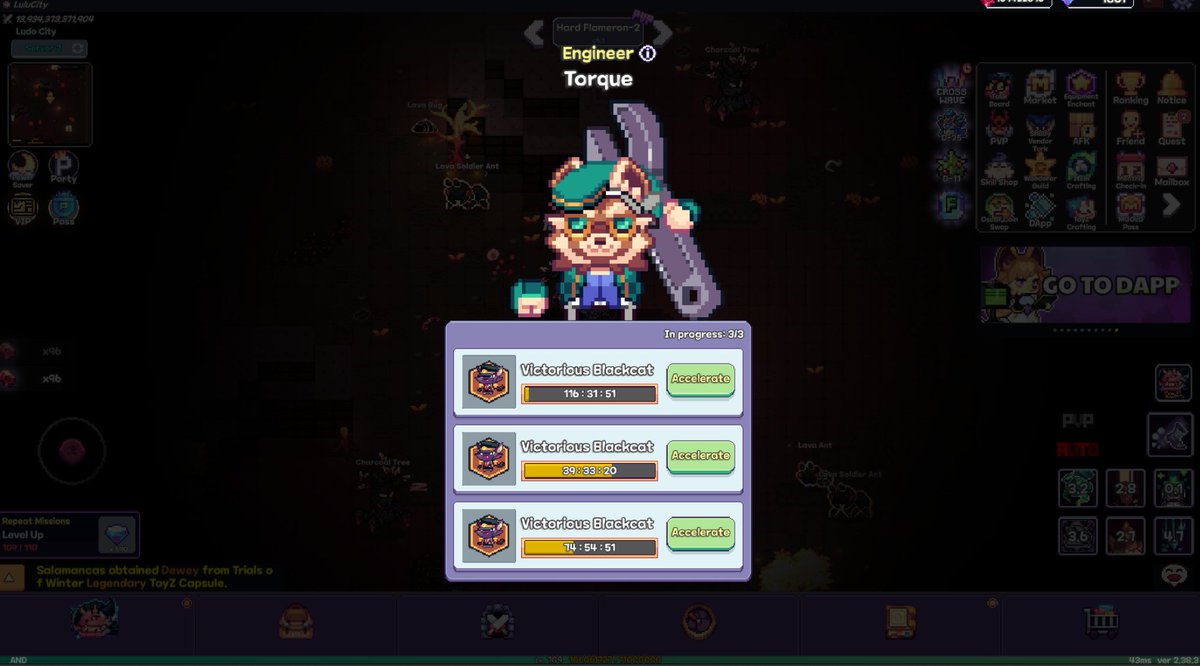 Focus on the goal lets Go ascend 6 Victorious Black cat !
<a href="/PixelHeroesMMO/">Pixel Heroes Adventure</a> #PHA #Toyz