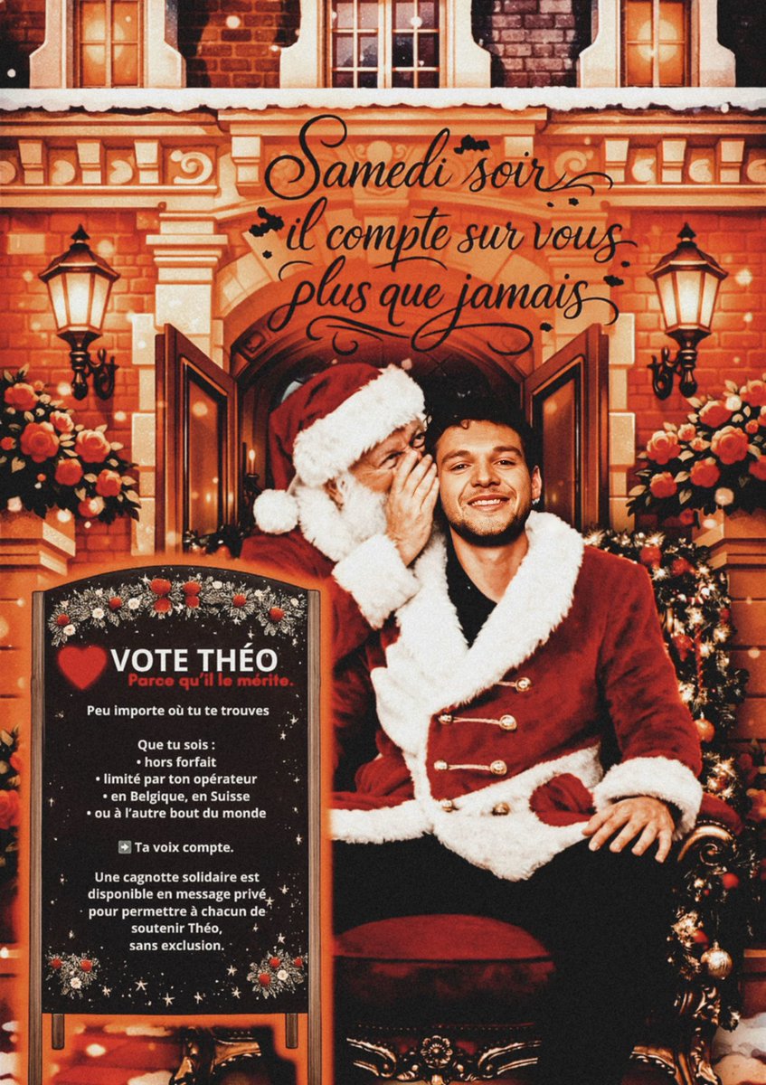 anaxtorres94's tweet photo. 🚨 Samedi, Théo est en danger. 🚨

📱 Votez massivement au 71500 dès l’annonce.
💶 Impossible de voter ? Participez à la cagnotte (1 €, 3 €, 10 € ou plus).

✨ Chaque vote compte. Chaque geste peut le sauver.

🔗 de la cagnotte :

https://t.co/yUUIlUmMEg

 #StarAcademyLeLive https://t.co/OF02ruoZRu