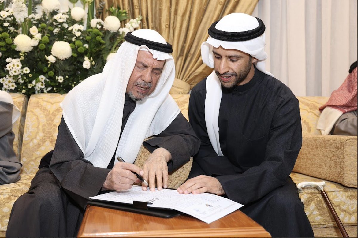 jiblatown's tweet photo. عقد قران أنس علي عبدالقادر العتيقي على كريمة السيد/ نائل عبدالله الجلال في ديوان عائلة #العتيقي بمنطقة الفيحاء نسأل الله لهم التوفيق والسداد 

#ديوان_العتيقي #الكويت https://t.co/h1Xo6lIcRZ