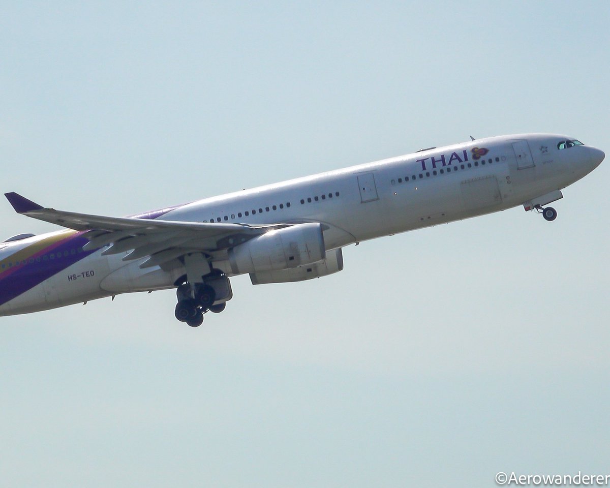 aerowanderer's tweet image. If not for the surge in demand for travel post COVID, these birds would have had the same fate as the company’s B747 &amp;amp; A380

This A330-300 HS-TEO is one of 6x metals in Thai’s fleet departing to Kathmandu as TG319. As of 15th December, this is parked at Bangkok Don Mueang