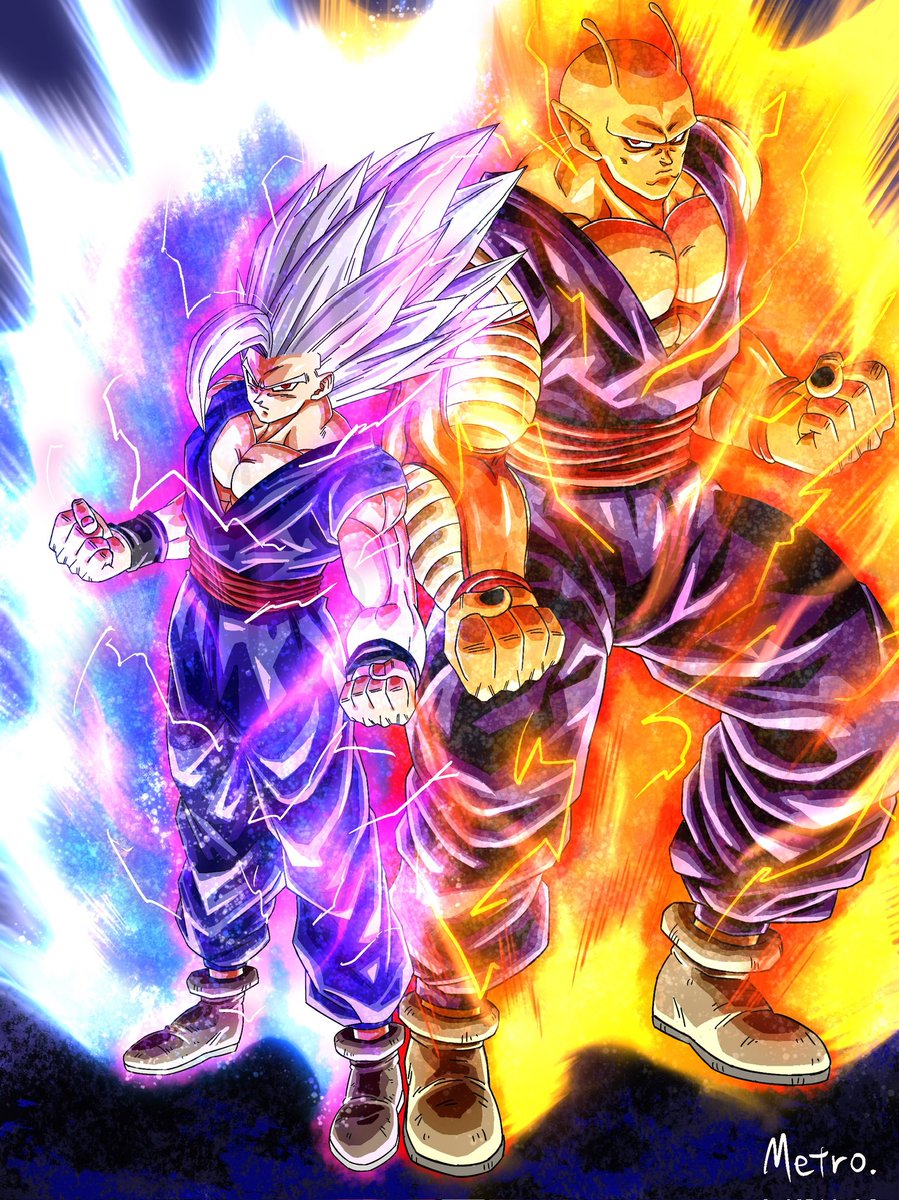 孫悟飯ビースト&オレンジピッコロ #ドラゴンボール #dragonball #イラスト