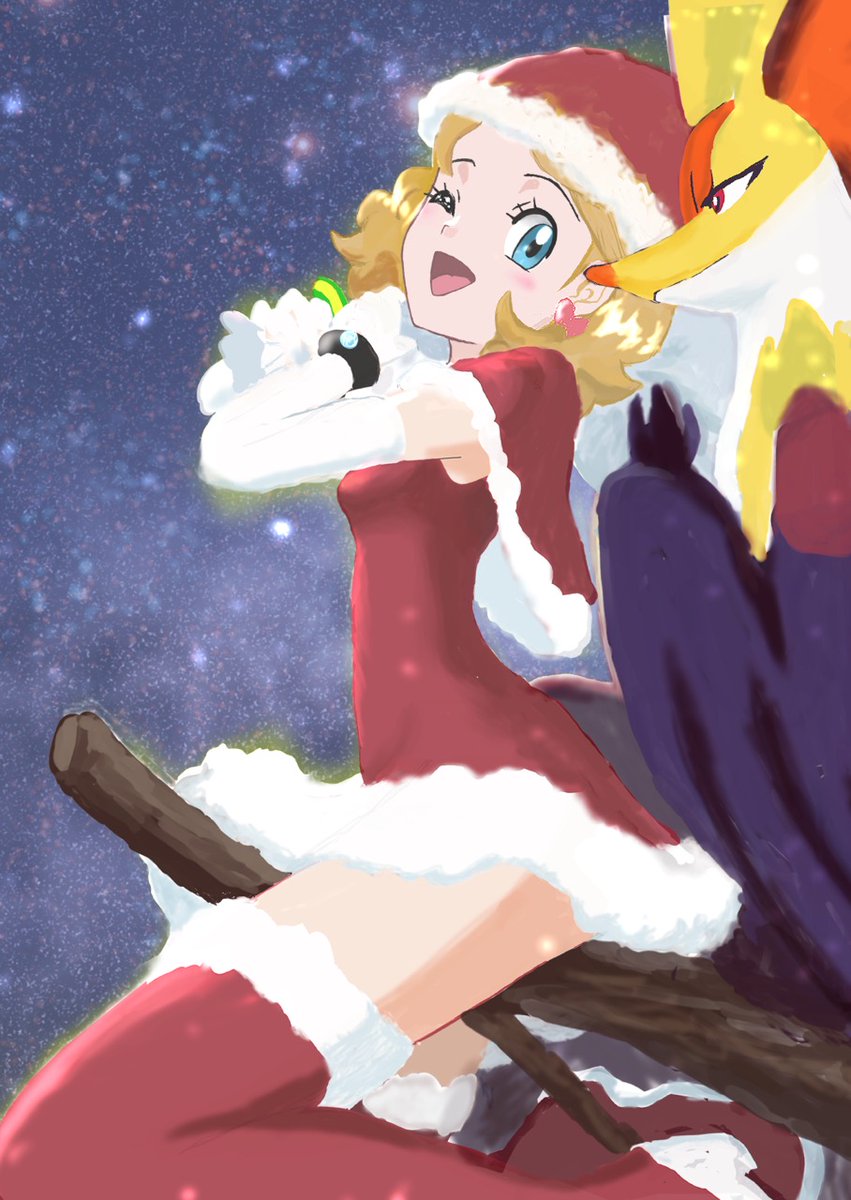 『メガ枝で翔ぶ魔女っ子風サンタ』

#アニポケ