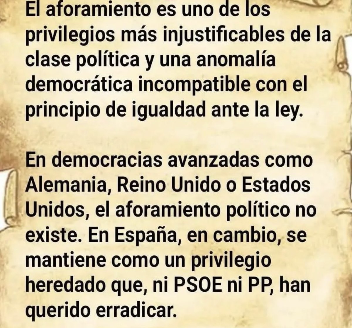👉NO al aforamiento de los políticos!!!!!
Comparte si estás de acuerdo.