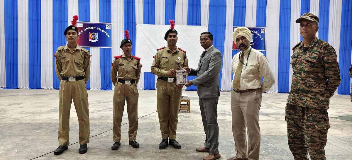 3Beesresearch's tweet photo. 4 Assam Battalion NCC, Silchar | 23 Dec 2025TBRF led a Maritime Awareness Session for NCC cadets.
⚓ Capt. Karanjit Singh Rai, Retd. Major Anutosh Sing (DGMA)
Careers• Women. Visio 2030/2047
#NCCIndia #Silchar #Assam #MaritimeAwareness #DGMA #TBRF #YouthEmpowerment #MerchantNavy https://t.co/LbvO4XEPz7