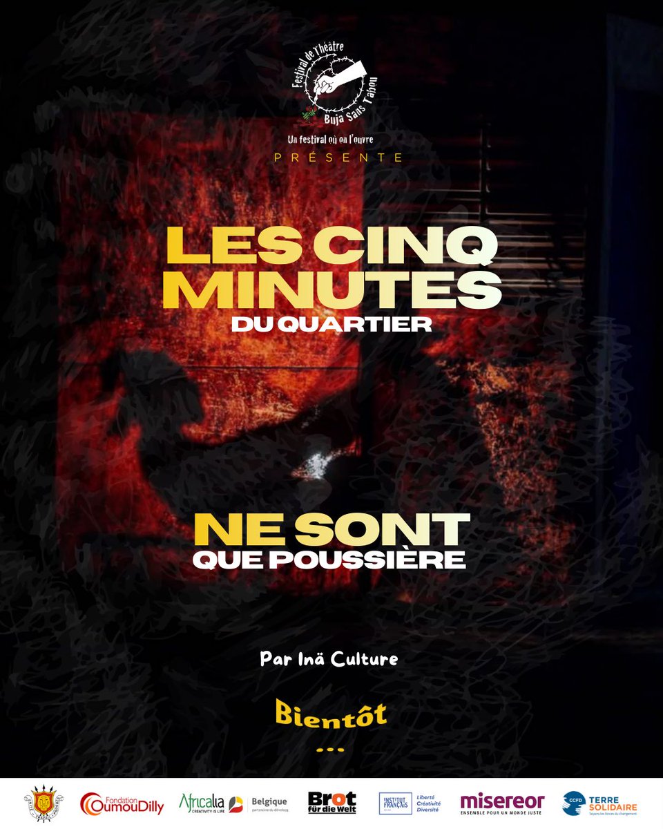 BujaSansTabou's tweet image. Une visite et tout un quartier qui expose, entre rires et fractures, les failles de nos sociétés.

🎭 Les cinq minutes du quartier ne sont que poussière, par Inä Culture 

📍 « (Dé)connexion » du 02  au 08 février 2026

#BST2025 #déconnexion #connexion #festival #inaculture