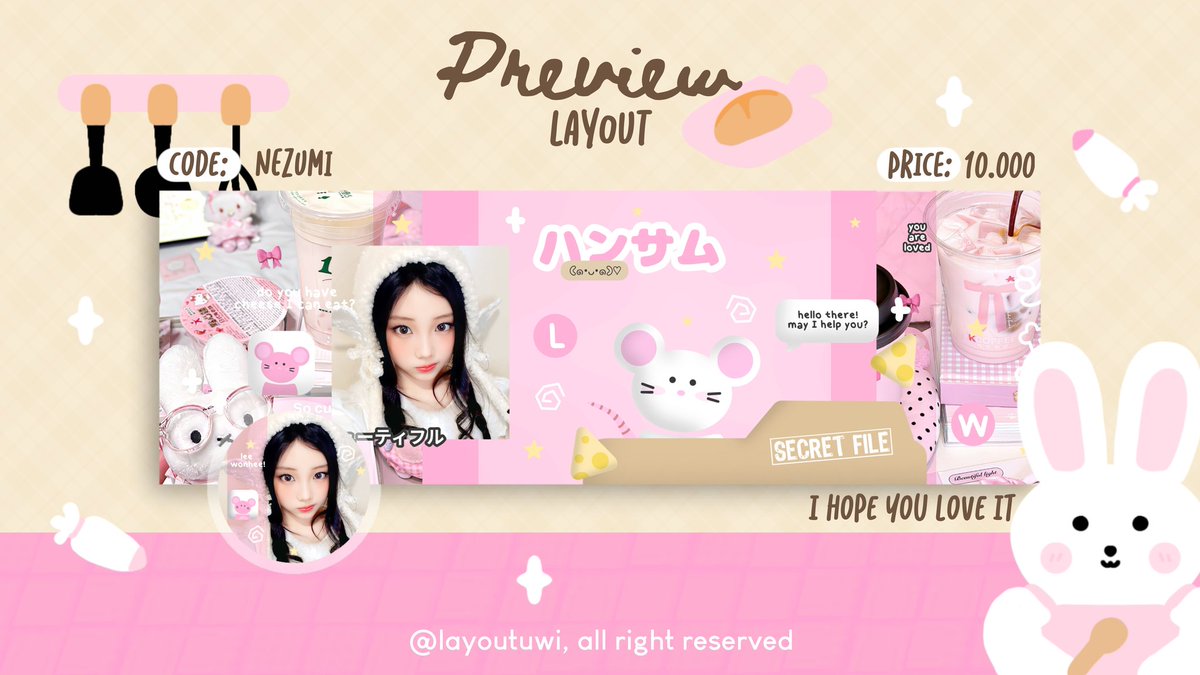 layoutuwi's tweet image. help repost? thanks!

halo, aku bawa layout ready stock wonhee
terbaru free retext, yg bisa di take di dm-ku sekarang juga. Yuk jajan🩷 #zonauang