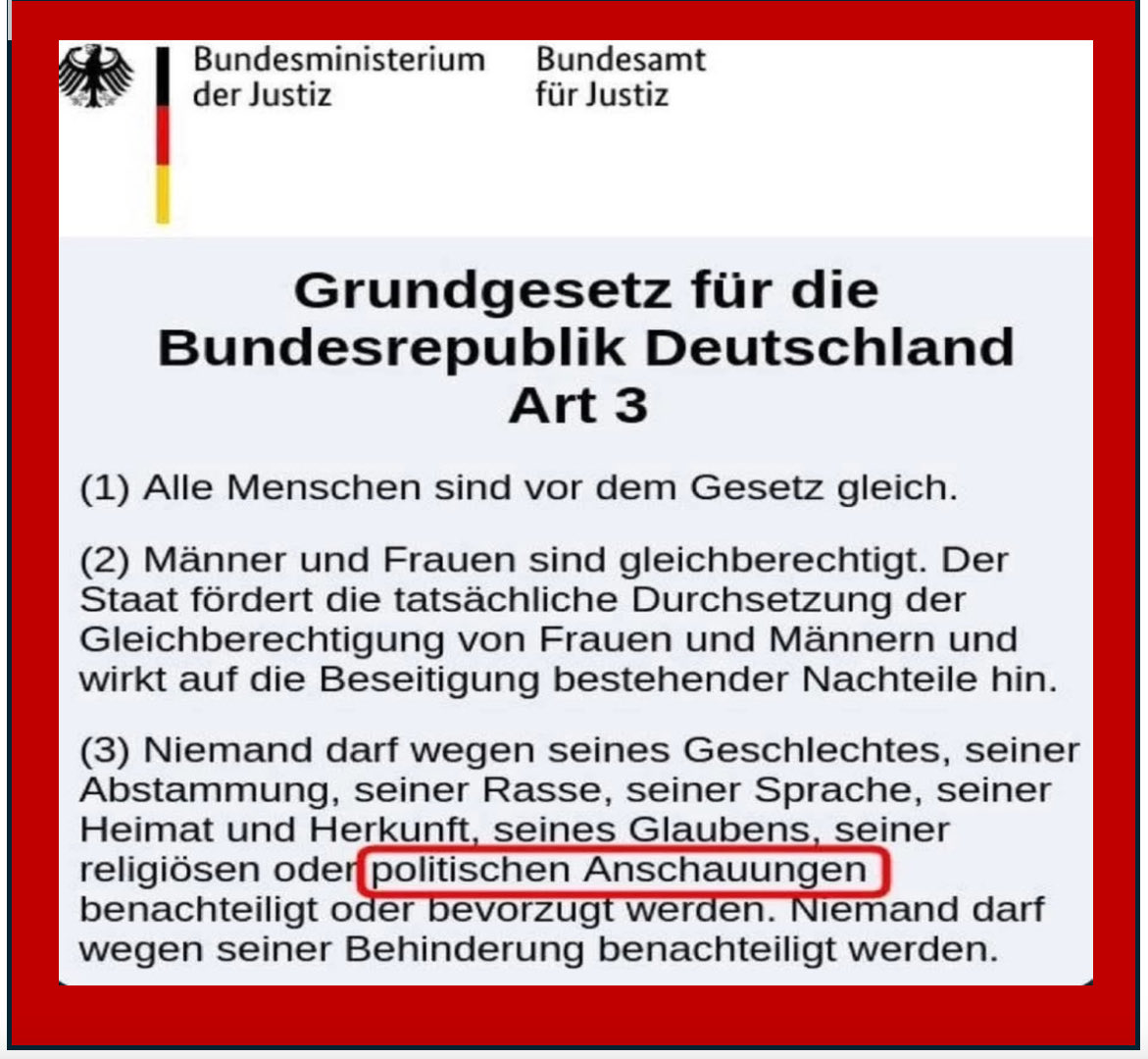 SteinbachErika's tweet image. - bitte im Grundgesetz nachlesen -
Mein Hinweis an Vereine, Kirchen, Bürgermeister, Landräte, Ministerpräsidenten, den Kanzler und Bundespräsidenten.