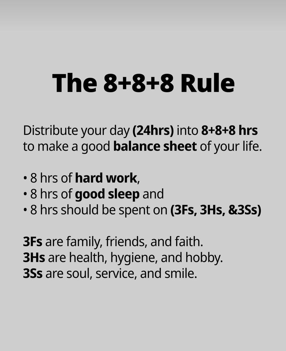 The 8+8+8 Rule