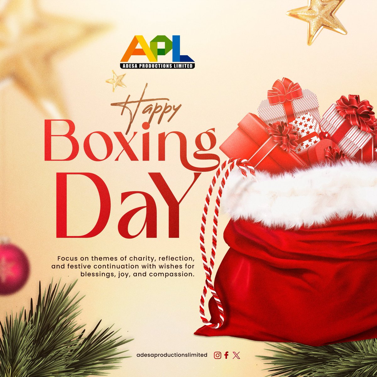 adesaprodltd's tweet photo. Happy Boxing Day from APL to you💕💕
#adesaproductions #christmas #25december https://t.co/7QBHVw6LEh