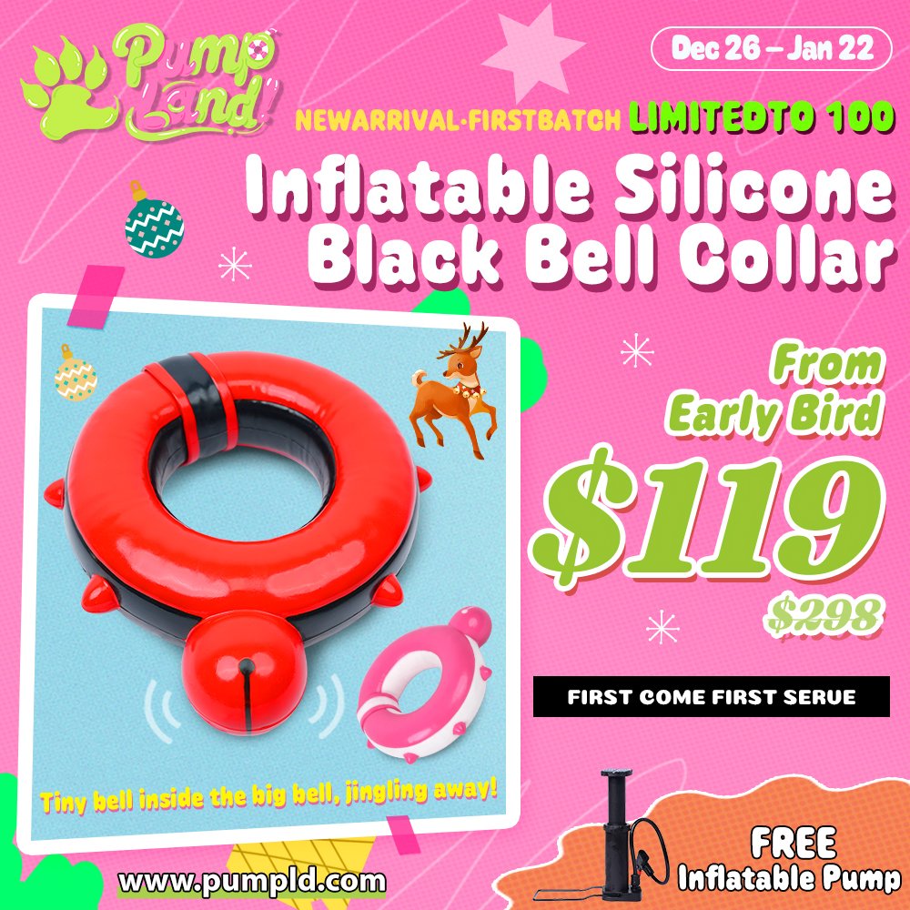 pumpld's tweet image. 🔥New Arrival Giveaway! The Adorable Inflatable Bell Collar Is Finally Here!
Only 100 units up for grabs—gone once sold out!

👉 Shop all charming styles:
pumpld.com/inflatable-sil…

Wrap around your neck for a cozy fit! Built-in stainless steel bell jingles cheerfully when shaken,…