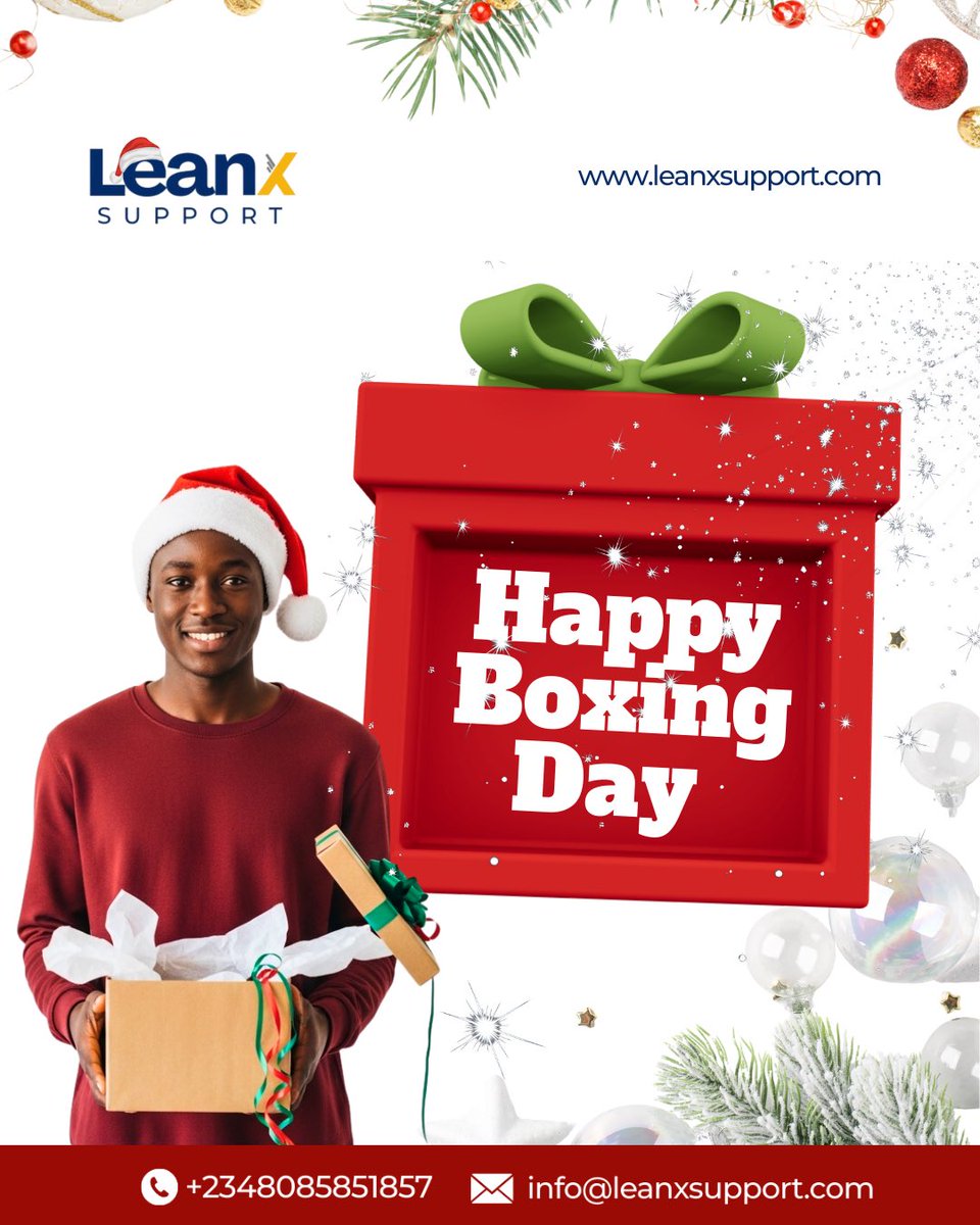 Leanx_Support's tweet photo. Happy Boxing Day ๐
A day for appreciation, gratitude, and rest.
Thank you for being part of the Leanx Support journey.
#LeanxSupport #BoxingDay #Grateful #HolidaySeason https://t.co/rOPF029ctj