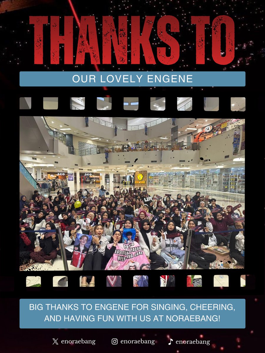 enoraebang's tweet photo. THANKS TO OUR LOVELY ENGENE❤️‍🔥
—your presence made this noraebang so special, we’ll cherish this memory thanks to ENGENE✨

#NORAEPEN #ENoraebang https://t.co/OrGYCvSXjD