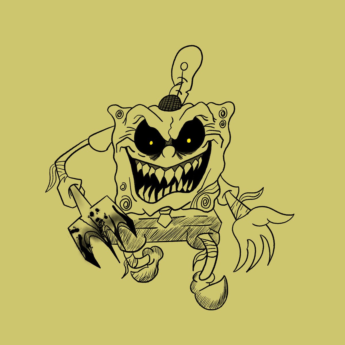 Mayrosthename's tweet photo. 2011x SpongeBob design that’s pretty simple (non-colored)
#briangriffinplush #execommunity #spongebob #art https://t.co/S8GeCNaK0n