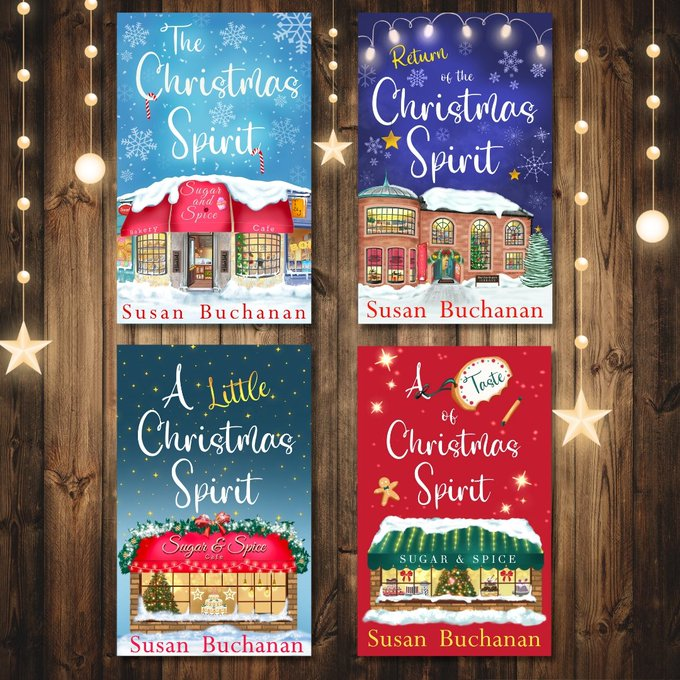 Susan_Buchanan's tweet photo. 🎄🎄All four of my Christmas Spirit books. A Taste of Christmas Spirit is OUT NOW! If you want to be swept up in a feel-good festive blanket, this is the series for you!
#feelgood #festive #cosy #cafe #community #KindleUnlimited #smalltown
https://t.co/PYI4ZGfpZz https://t.co/DM1L8bOjg0