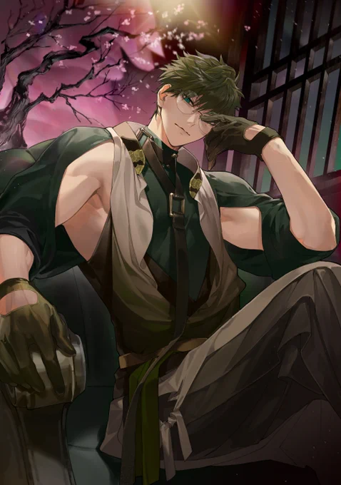 『#夢幻楼と眠れぬ蝶』にて狛谷獅子雄の本編配信が開始されました!おめでとうございます! 獅子雄の応援イラストを描かせていただきました。素敵な物語をお楽しみください! ▼夢幻楼アプリDLはこちら #PR #夢幻楼 #狛谷獅子雄