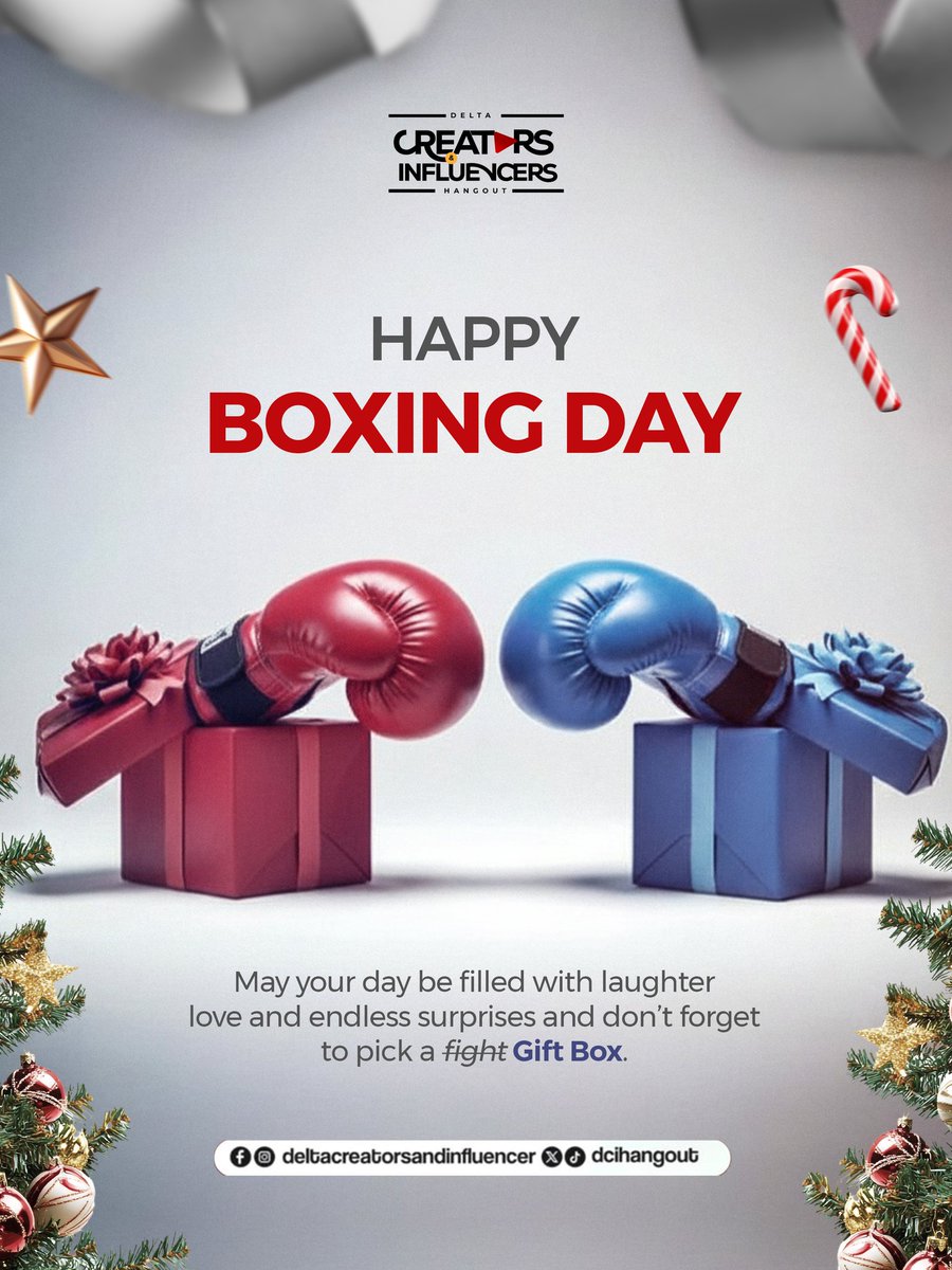 Dcihangout's tweet photo. 🎁Boxing Day, Delta Creators!😎 
Unwrap those GIFTS, chill with VIBES, and ENJOY the rest of the holidays🔥. Wishing you an epic start to 2026 #DeltaCreators #BoxingDay https://t.co/l93wfxgIQc