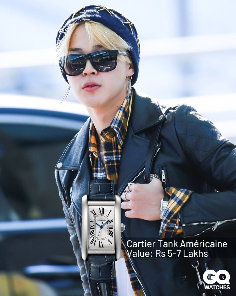 gqindia's tweet image. #BTS members are known for their luxe #style, and #Jimin takes it up a notch with his impeccable watch collection ⌚✨