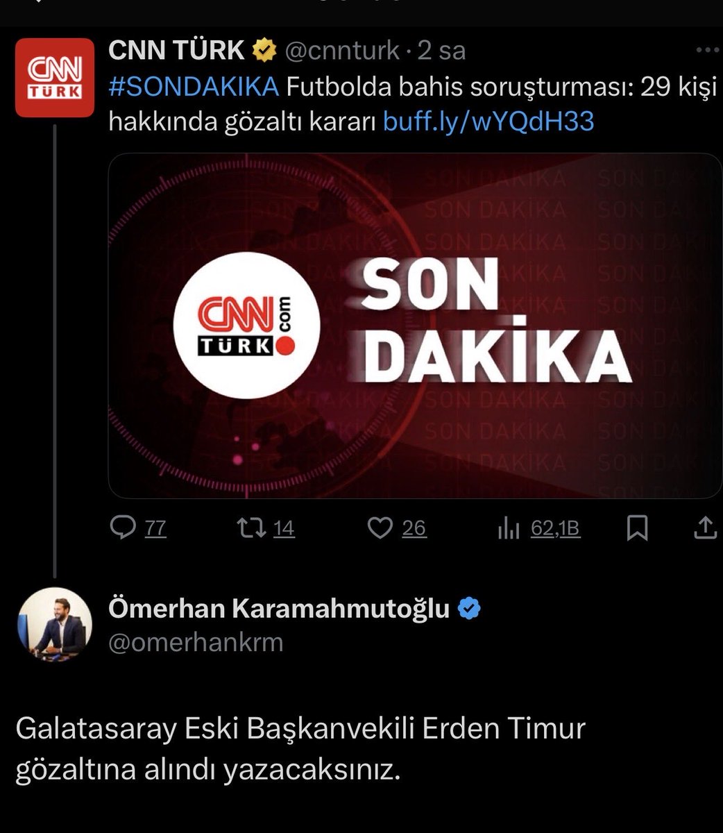 Erden Timur bugün  ifade sonrası serbest kalır da. Ben bu adamların ne içip bu kafaya geldiğini anlamakta zorlanıyorum. 
Birde Ali Koç şikayeti sonrası olmuş. Böyle rakipmi olur mq