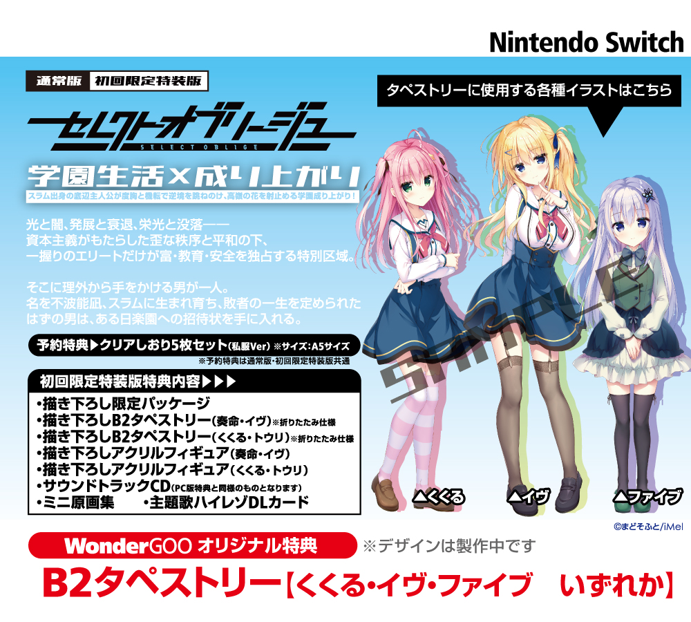 🎮予約受付中】 2026年4月30日発売 SWITCH『セレクトオブリージュ