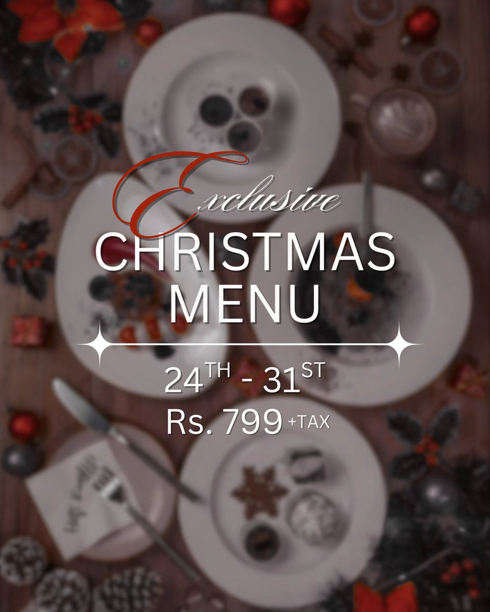 hatti_kaapi's tweet photo. Join us from December 25th to 31st for an exclusive holiday experience filled with joy and festive cheer. Immerse yourself in a world of celebration!
Available in Hatti Kaapi Signature - Lavelle Road and Hatti Kaapi Nexus Vega City outlet and Mohali outlet only. https://t.co/8pfnbmZbky