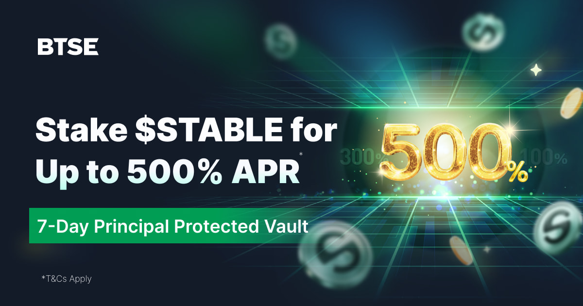 BTSE_Official's tweet photo. 🚀 Stake $STABLE for up to 500% APR

Stake window is OPEN:
⏳ Dec 26, 08:00 → Dec 29, 07:59 (UTC+0)

🛡️ Principal protection locks in from Dec 29, 08:00 (UTC+0)
🎯 Limited slots. FCFS.

Join now: https://t.co/uhfZxoffmI

@stable #STABLEonBTSE