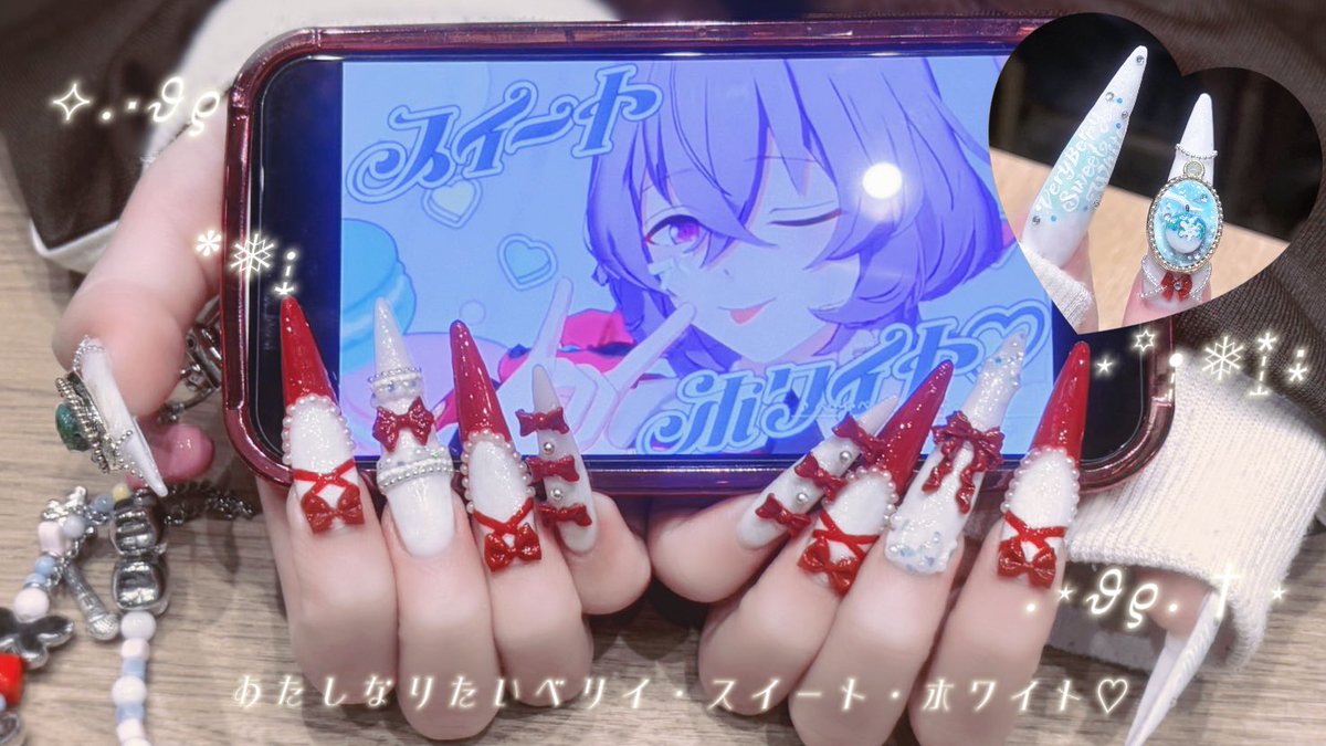 dashdashchan's tweet image. ﾍﾞﾘｲ・ﾍﾞﾘｲ・ｽｲｰﾄ・ﾎﾜｲﾄ♡の概念ネイルをしました🎂❣️