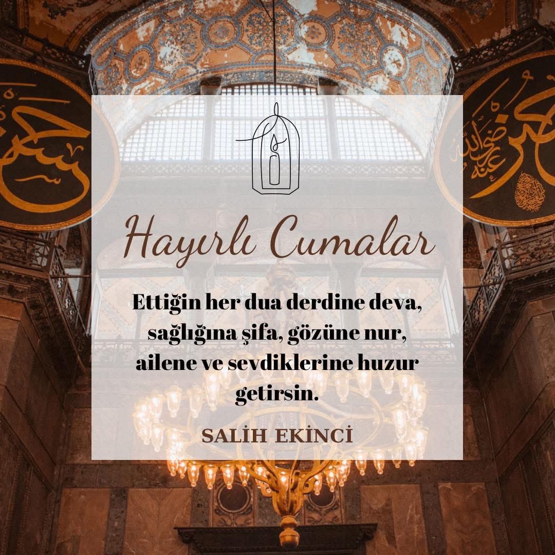 Allah’ın selamı, rahmeti, bereketi, mağfiret ve hidayeti hepimizin üzerine olsun.

Huzurlu ve mutlu bir gün geçirmeniz dileğiyle.

Cumamız Mübarek Olsun... #HayırlıCumalar 🕌