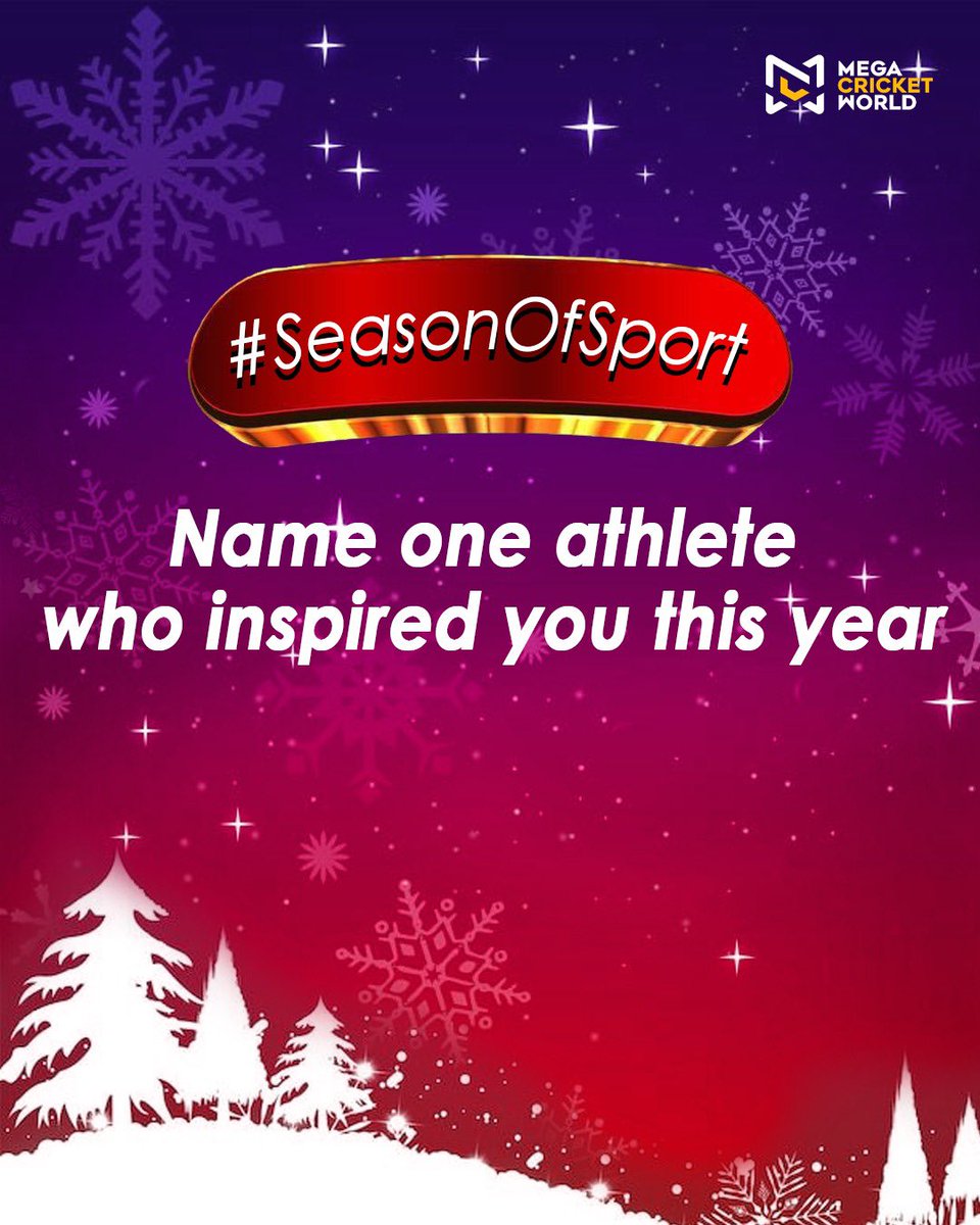 mcworldsocial's tweet photo. All I want for Christmas is great sport. 🎅🏏
Today is about the athletes who made you believe a little more this year.

 • Follow Mega Cricket World
 • Drop your answer in the comments

Daily winner takes ₹1,000.

#christmasgiveaway #contest #giveaway #win #contestalert https://t.co/fbKHfja4TG