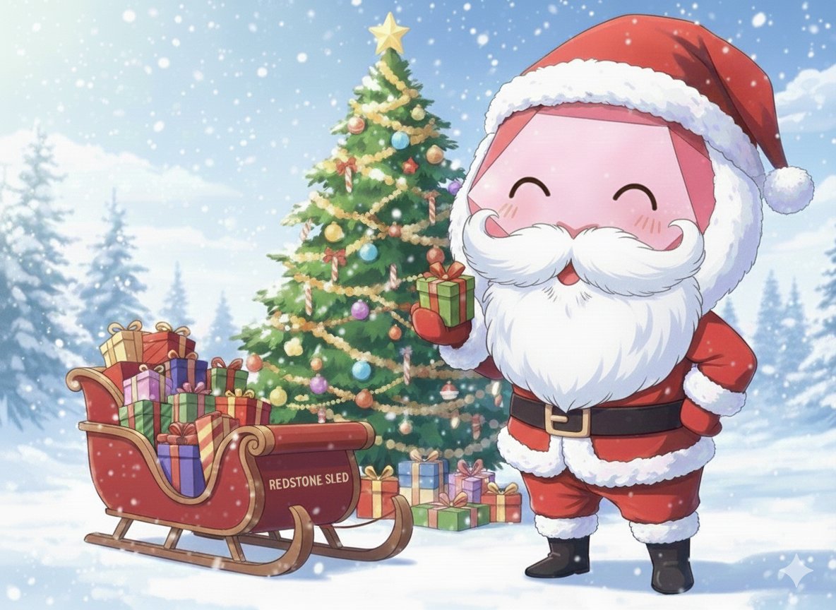 What does Santa look like on-chain?
He looks like Stoney, fully dressed as Santa and bringing a bag full of rewards for the RedStone Miners 🎅
Built with creativity, powered by the miners, and wrapped in the true RedStone Christmas spirit 🎄
This is my Stoney Santa vision.