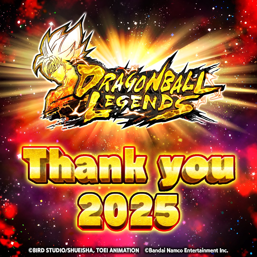 There's just a bit more left of 2025!

Thank you so much for supporting #DBLegends this year!

Let's all ring in the new year with the New Year's Gift Raid!

Happy New Year, everyone!

#DragonBall