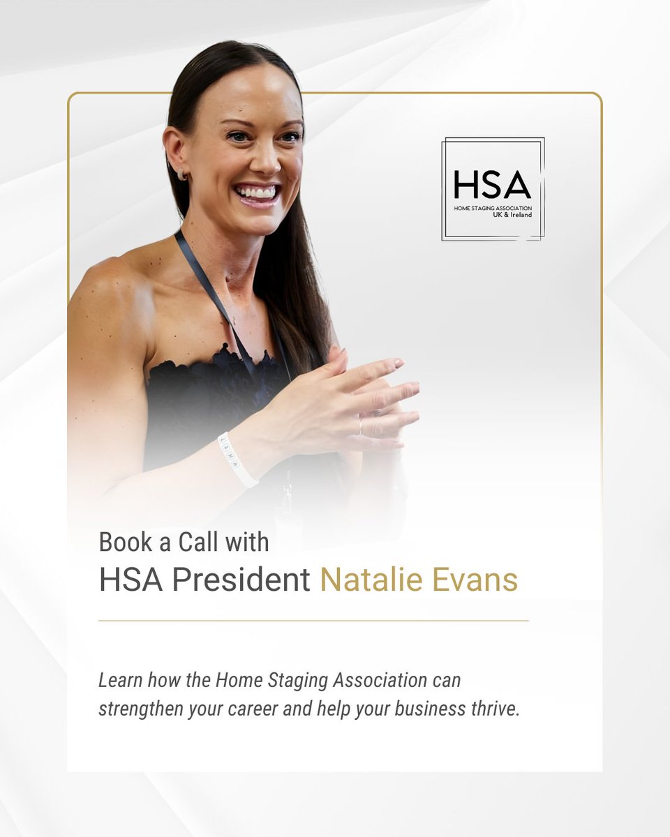 📞 Connect directly with Natalie Evans to learn about the benefits, opportunities, and resources available to members.

📅 Book your call easily through zurl.co/QG1kT .

#homestagingassociation #growwithhsa #homestagingprofessionals  #stagingcareer #joinhsa
