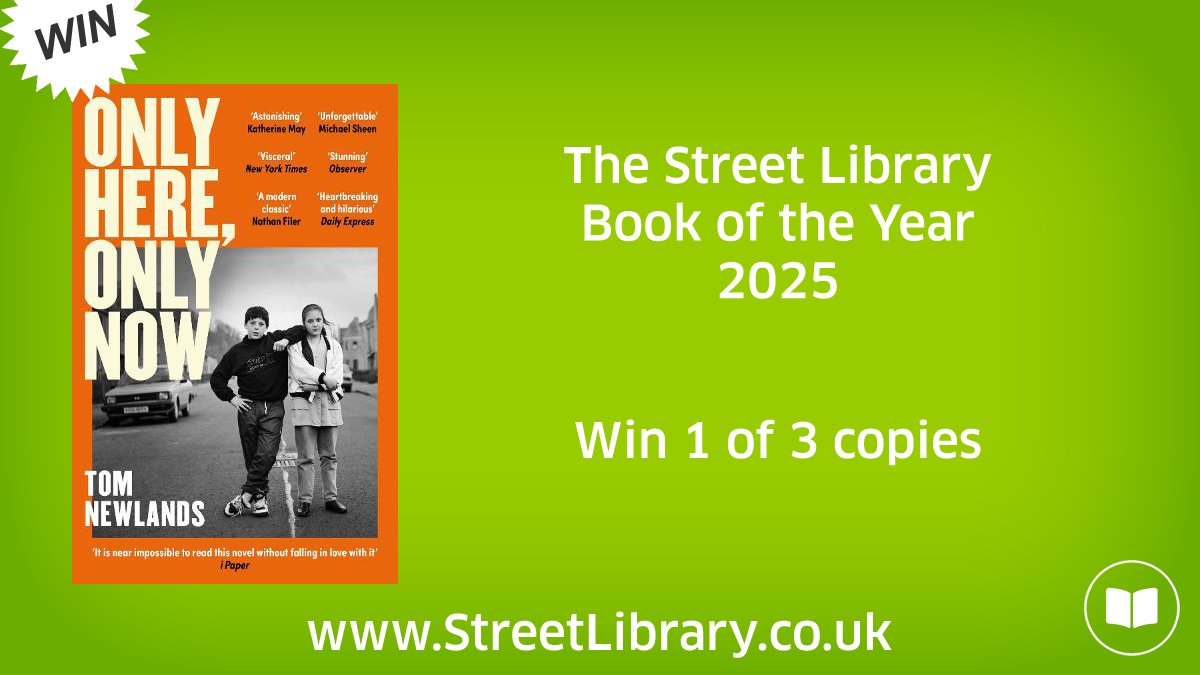 #WIN 1 of 3 copies of the <a href="/StreetLibraryUK/">Street Library</a> Book of The Year 2025.

1⃣ Follow 
2⃣ RT
3⃣ Reply "Book of the Year" &amp; tag friends

Only Here, Only Now is published by <a href="/Phoenix_Bks/">Phoenix Books</a>

Book image courtesy of Waterstones.

The Street Library is sponsored by <a href="/dotscotregistry/">dotScot Registry</a> 💚