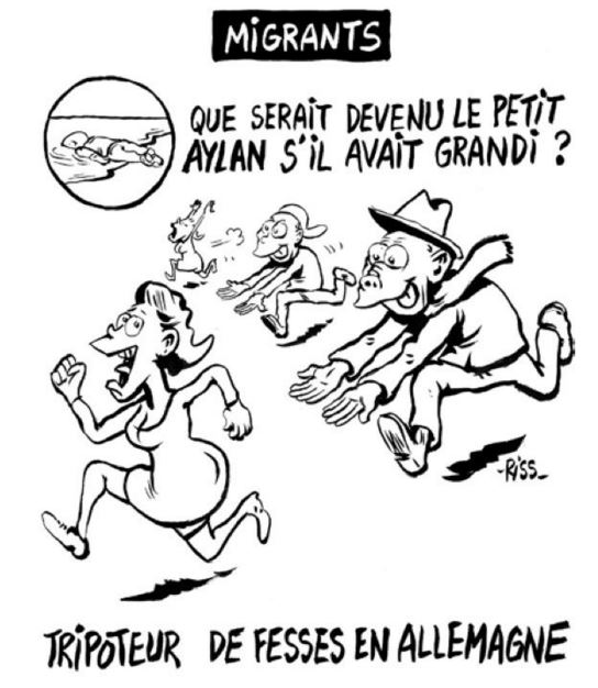Charlie Hebdo, journal racelard depuis l'époque Philippe Val.
peripheries.net/article187.html