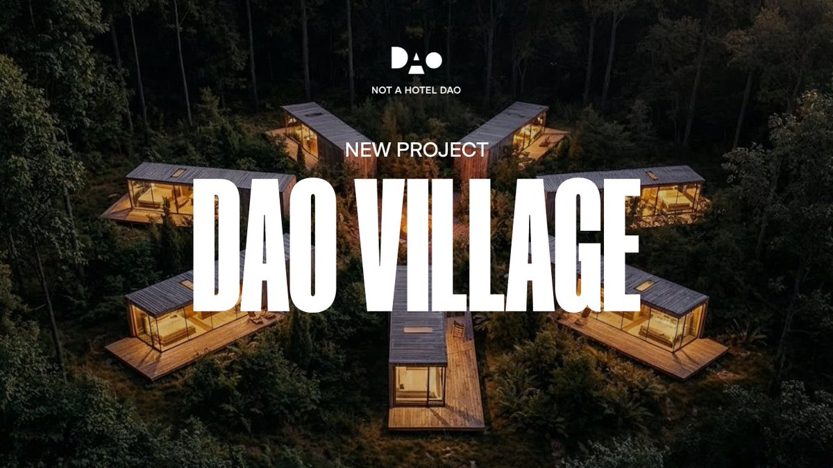 notahotel_dao's tweet image. 新プロジェクト
NOT A HOTEL DAO VILLAGE始動！

コンセプトは「みんなでNOT A HOTELを創る」
NACホルダーが投票を通じてNOT A HOTEL創りに参加します🗳️

"NOT A HOTEL（別荘）を何度も創る"という唯一無二の体験を提供いたします。

詳細はこちら
note.notahotel-dao.com/dao-village-20…