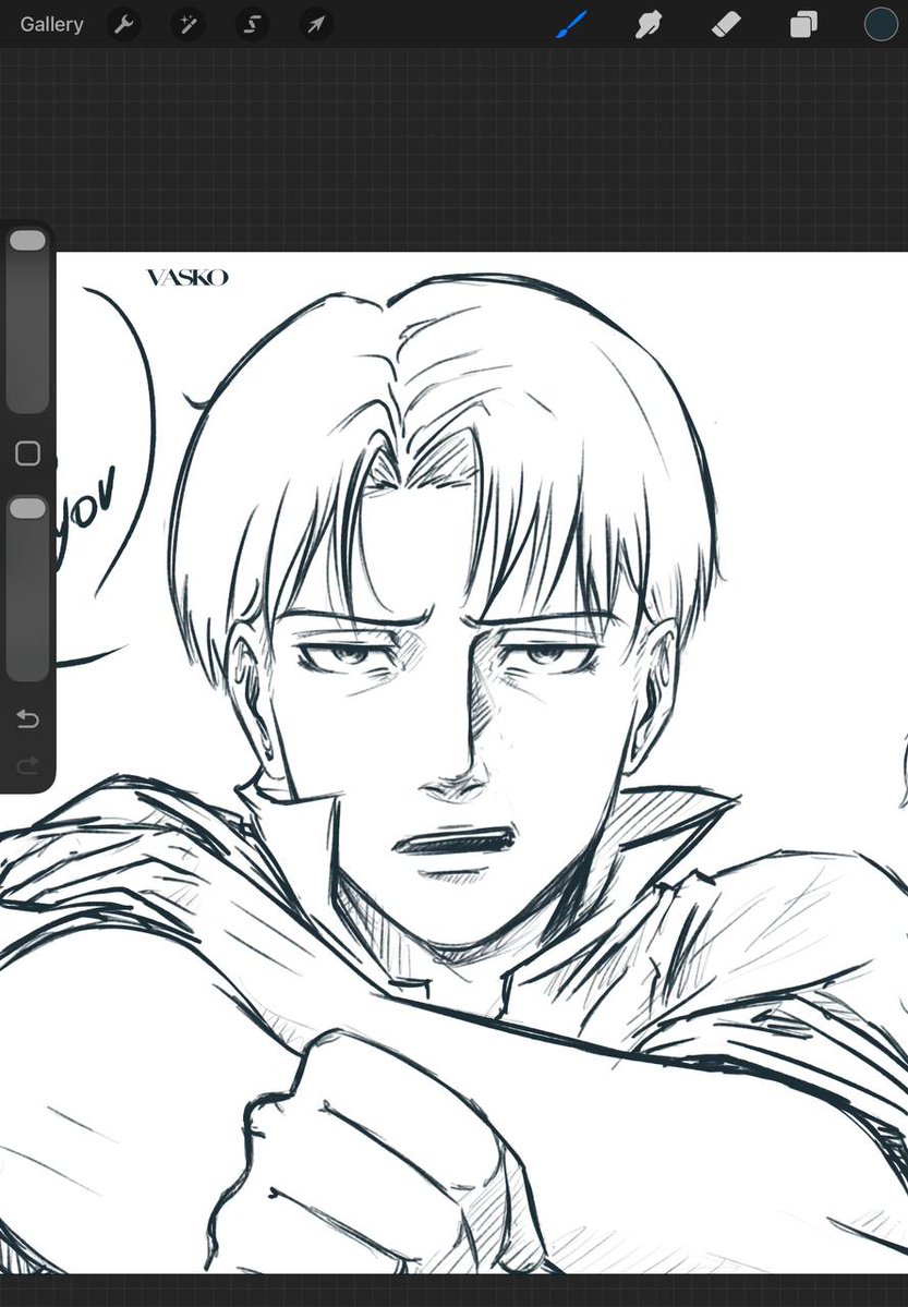 lan_vasko's tweet image. Wip of redraw suggested @LevisCockinMypu 💕
#leviackerman  #leviart