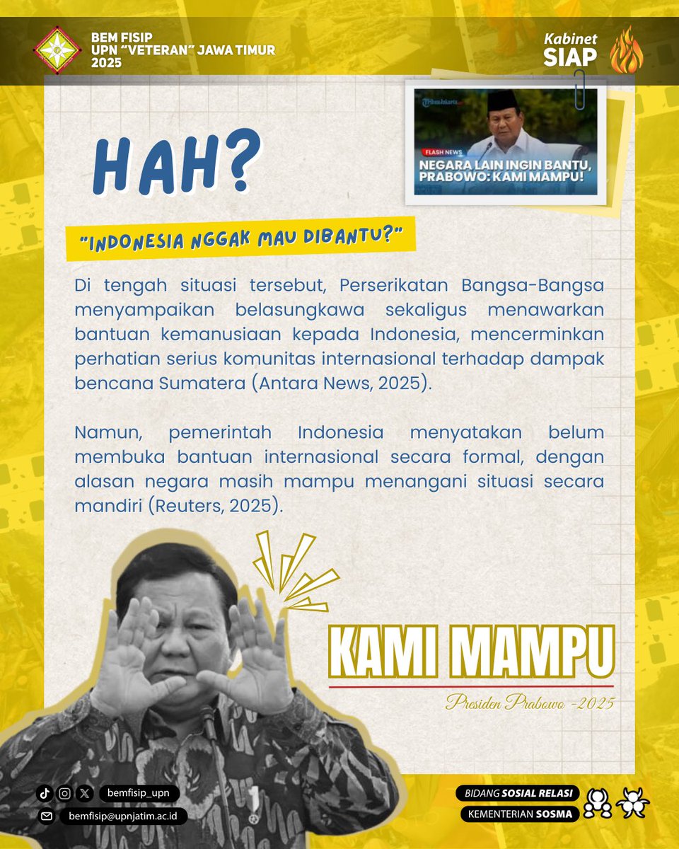 BEM FISIP UPNVJT tweet media