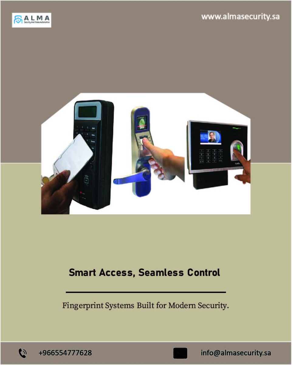 ALMASAFETY1's tweet image. Alma Security delivers advanced fingerprint systems for secure access, seamless control, protection, and smarter spaces.
almasecurity.sa

#SmartSecurity #FingerprintAccess #BiometricSolutions #ModernSecurity #AccessControl #SecureSpaces #AlmaSecurity #TechSafety