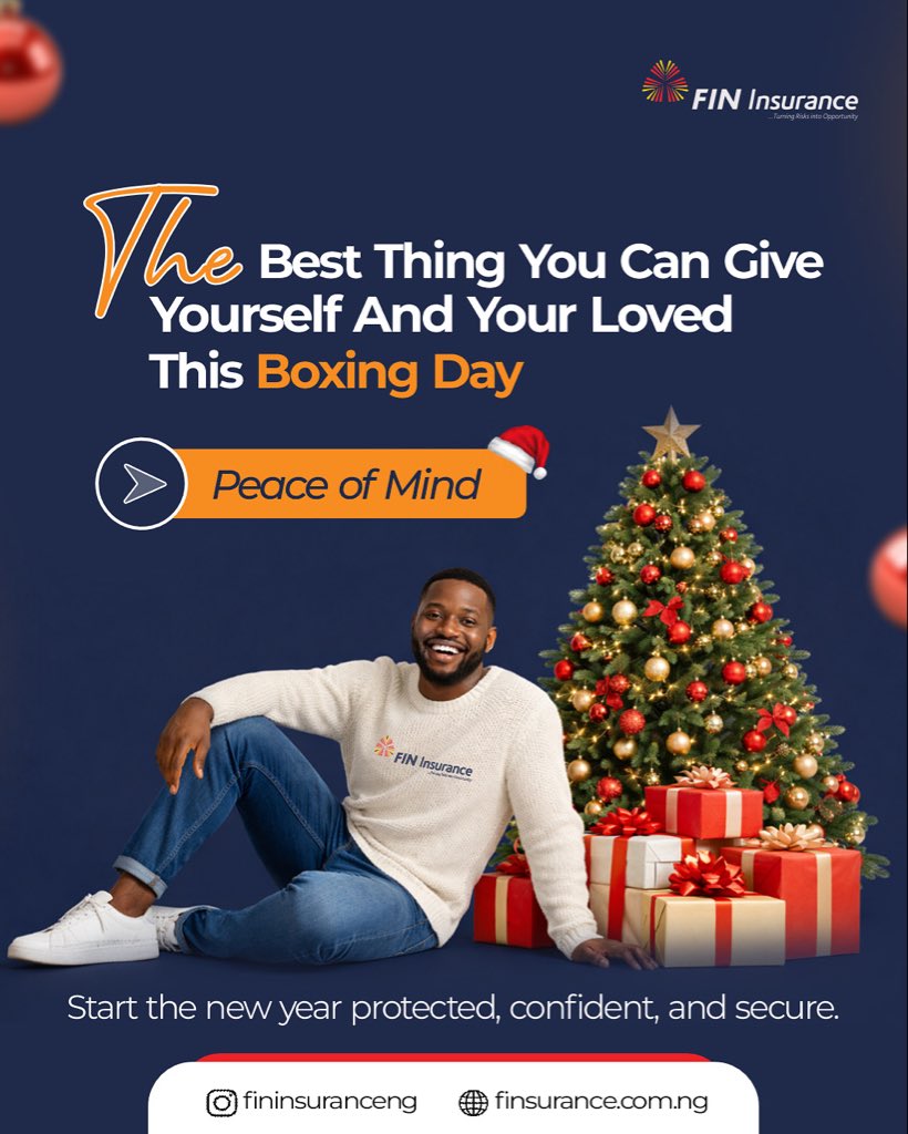 Fininsuranceng's tweet image. Happy Boxing Day! 

The smartest gift is reassurance.
Choose protection today with FIN Insurance. 

#FINInsurance #getinsuredwithFIN #happyboxingday